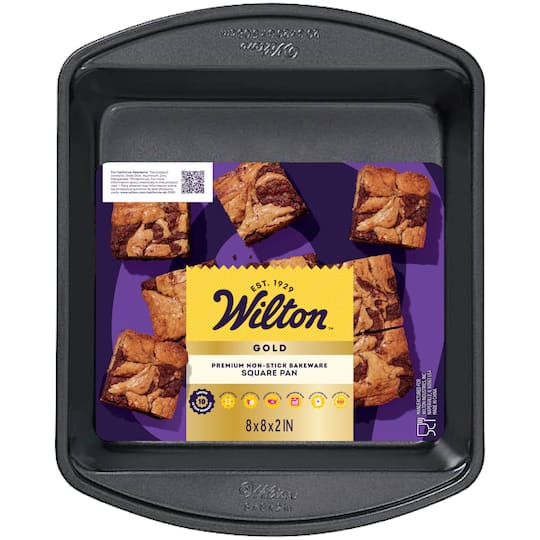 Wilton® Gold Non-Stick Bakeware 8" Square Cake Pan